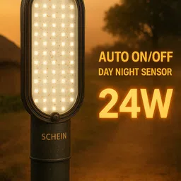 schein 24W LED Street Light with Auto On/Off Function | In-Built Day Night Sensor | High Brightness, Energy Saving and No Switching Effort Required | White Color Outdoor Lamp | IP66 Waterproof Polycarbonate Body | BIS Approved, ISO Certified | Suitable for Street Lighting, Gardens, Village Roads & Residential Areas | Pack of 1 Street Light Outdoor Lamp-picture-36