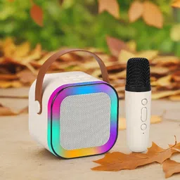 NHOUSE M19_K12Wireless karaoke mic speaker with Bluetooth compatibility and RGB lights 10 W Bluetooth Home Audio Speaker image 1