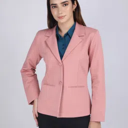 blue ronin Women Solid Single Breasted Formal Blazer-picture-13