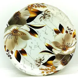 laserbot Melamine Round Half Size (8Inch) Flower Printed Dinner Half Plate image 2
