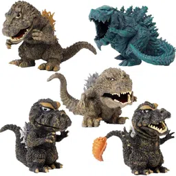 rvm toys Godzilla Set of 5 Action Figure 10cm Dinosaur Dragon Style Car Dashboard Cake-picture-11