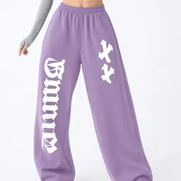 lugrantha Women Graphic Print Purple Track Pants-picture-21