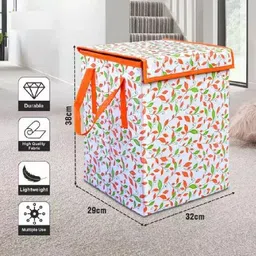 craft bazar 40 L Orange Laundry Basket image 2