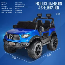 wishmaster 4x4 Kids Driving Electric 888 Car For 1-8 Year Remote + Mobile App Control Jeep Battery Operated Ride On image 4