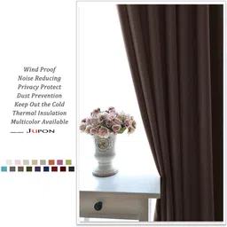 armenia hague 213 cm (7 ft) Door Silk Blackout Curtain Single Curtain image 4