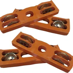 mamta 2 PAIR Khartal Kartal Instrument 4 PC TEMPLE MUSIC INSTRUMENT Kartal Instrument image 2