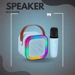 Sterling Bazaar 10W Bluetooth Speaker Wireless Karaoke Mic Speaker with RGB Light speakersFJ240 10 W Bluetooth Home Audio Speaker-image-5