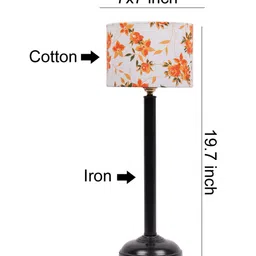new era Devansh Multicolor Cotton Shade Lamp With Black Base image 5