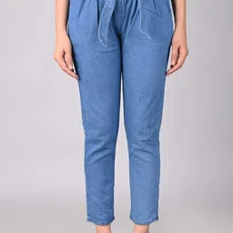 swallow fab Women Jogger Fit Mid Rise Light Blue Jeans image 5