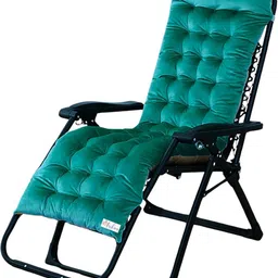 maatrikaa Straight Comfortable Velvet Long Chair Pad | Backrest Chair Seat Cushion Cotton Solid Chair Pad Pack of 1-picture-22