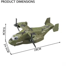 deoxy 1:72 Inertial Army Helicopter Toy military Osprey Aeroplan Friction Light Toys image 4