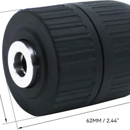 nityaecommerce Keyless Drill Chuck for 3/8" Drill with 24 UNF Thread Mount Shaft 2-13mm Capacity image 2