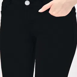 novio Women Slim Mid Rise Black Jeans image 5