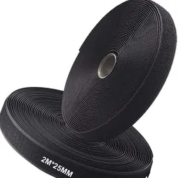 nozomi Hook & Loop Tape | (2M*25mm Hook & Loop Tape, Black Color)| Iron-on Velcro-picture-15