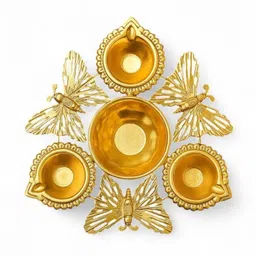 napp mall Brass Tealight Holder Set-picture-10