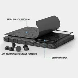 krooh Plastic Cloth Almari Wardrobe 3-Door 6-Shelf Plastic Collapsible Wardrobe PP Collapsible Wardrobe image 5