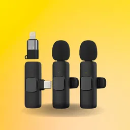clairbell K9 Dual Wireless Mic WithCollar Microphone for YouTube &Live Voice RecordingJ74 Microphone-picture-18