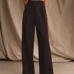 leriya fashion Women Regular Fit Brown Polycotton Trousers-picture-14