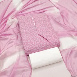 divastri Unstitched Cotton Blend Salwar Suit Material Floral Print image 2