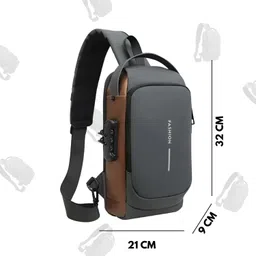 romj Small 10 L Backpack New Sling Bag Anti-Theft USB Crossbody Backpack Waterproof Chest Shoulder Bag image 5
