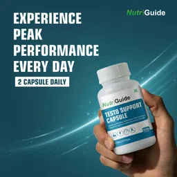nutri guide Testo Support With Pure Herbs For Long Lasting Stamina,Performance & Muscle Gain Weight Gainers/Mass Gainers image 2