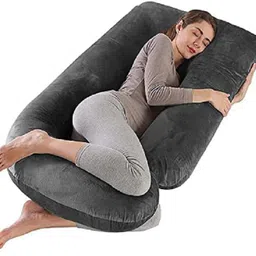 wild mint ultra soft j shaped pillow Polyester Fibre, Microfibre Solid Pregnancy Pillow Pack of 1-picture-16