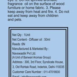 navfragrance Neroli Fragrance Reed Diffuser Sets with 6 Sticks For Room Freshener & Office Diffuser Set image 5