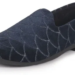 fausto Shimmering Velvet Ethnic Juttis for Wedding|Festive Kurta Slip On Shoes Mojaris For Men image 2