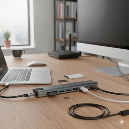 CIHROX USB C Hub,Type C to KSD/TF Card, USB 3.0,USB 2.0 USB C Hub for MacBook Pro Type-C Hub (8-in-1), USB Hubs & Docks, For Mac & Windows,4K HDMI, 2 USB 3.0 Card Reader image 2