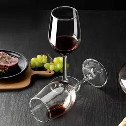 greatzon (Pack of 6) Royal Wine, Cocktail, Champagne Drinking Clear Wine Glass Set Glass Set Water/Juice Glass image 3