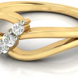 avsar Avsar Real Gold Aarohi Ring AVR162YB 14kt Cubic Zirconia Yellow Gold ring image 3