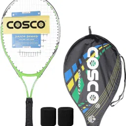 cosco Drive-23 Tennis Racket Junior Size, 6 to 8 Years (Pack of 1) (23 Inches) ¾ Cover Multicolor Strung Tennis Racquet-picture-35