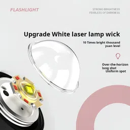 regals choice Rechargeable Outdoor Strong Metal Flashlight Typc-c Led Light Torch image 5