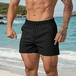 mendior Solid Men Black Regular Shorts-picture-22