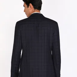 park avenue Men Checkered Single Breasted Formal Blazer image 4