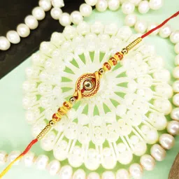 pdr poonam designer rakhi Designer Poonam_D_C1_002 Mauli Thread Rakhi Set image 4