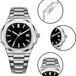 luxurit Formal Date Functioning Series Square Small Dial Boys Watch with Quartz Analog Watch - For Men LRLX144 image 3