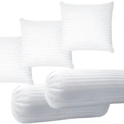 gtx Jaipuri Combo Set Of 2 Bolster & 3 Microfibre Stripes Bolster Pack of 5-picture-27