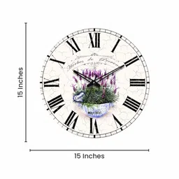 olive tree Flowers 15 Inches Classic Wooden Clock image 3
