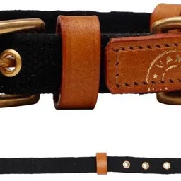 vamaleathers Sweat Free Collar- Sustainable & Eco Friendly - Natural Cotton - Sturdy Solid Brass Buckle - Suitable For Neck Sizes 16 - 21 Inch - Width 1 Inch - For Medium Size Dog 60 cm Dog Strap Leash-picture-12