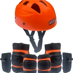 rioff Protective Skating Guard Set (Orange) (Large) 12 To 16 Years Skating Guard Combo-picture-20