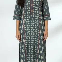avnisa Women Dyed/Ombre Pure Cotton A-line Kurta image 1