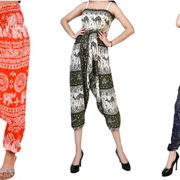 fusfus Printed Rayon, Cotton Women Harem Pants-picture-26