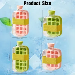 panchhi store 2 in 1 Ice Cube Tray Water Bottle with Straw Press Ice Cube Mold Water Bottle 800 ml Water Bottle image 3
