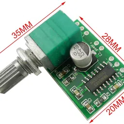 sg flash PACK OF 2 PAM8403 DC 5V Power Audio Amplifier Board 3W+3W with Potentiometer Electronic Components Electronic Hobby Kit image 2