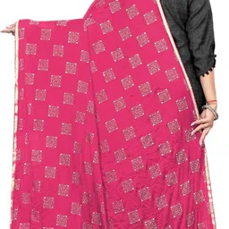 rhey Chiffon Printed Pink Women Dupatta image 3