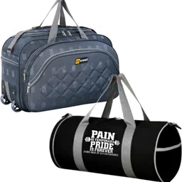 k.s enterprises 40 L Gym Duffel Bag - Combo Of 2 Pcs Duffel Bag And Gym Bag With Large Capacity Spots Bag - Grey image 1
