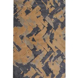presto Grey Abstract Polyester 3 ft x 5 ft Hand Tufted Carpet image 2