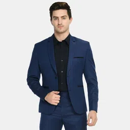 trulyfeb Men Solid Single Breasted Formal, Festive Blazer image 1
