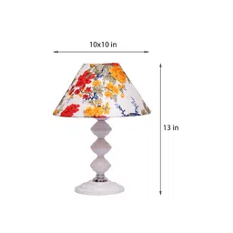 Multicolour Shade Table Lamp With Metal Base By Foziq image 3